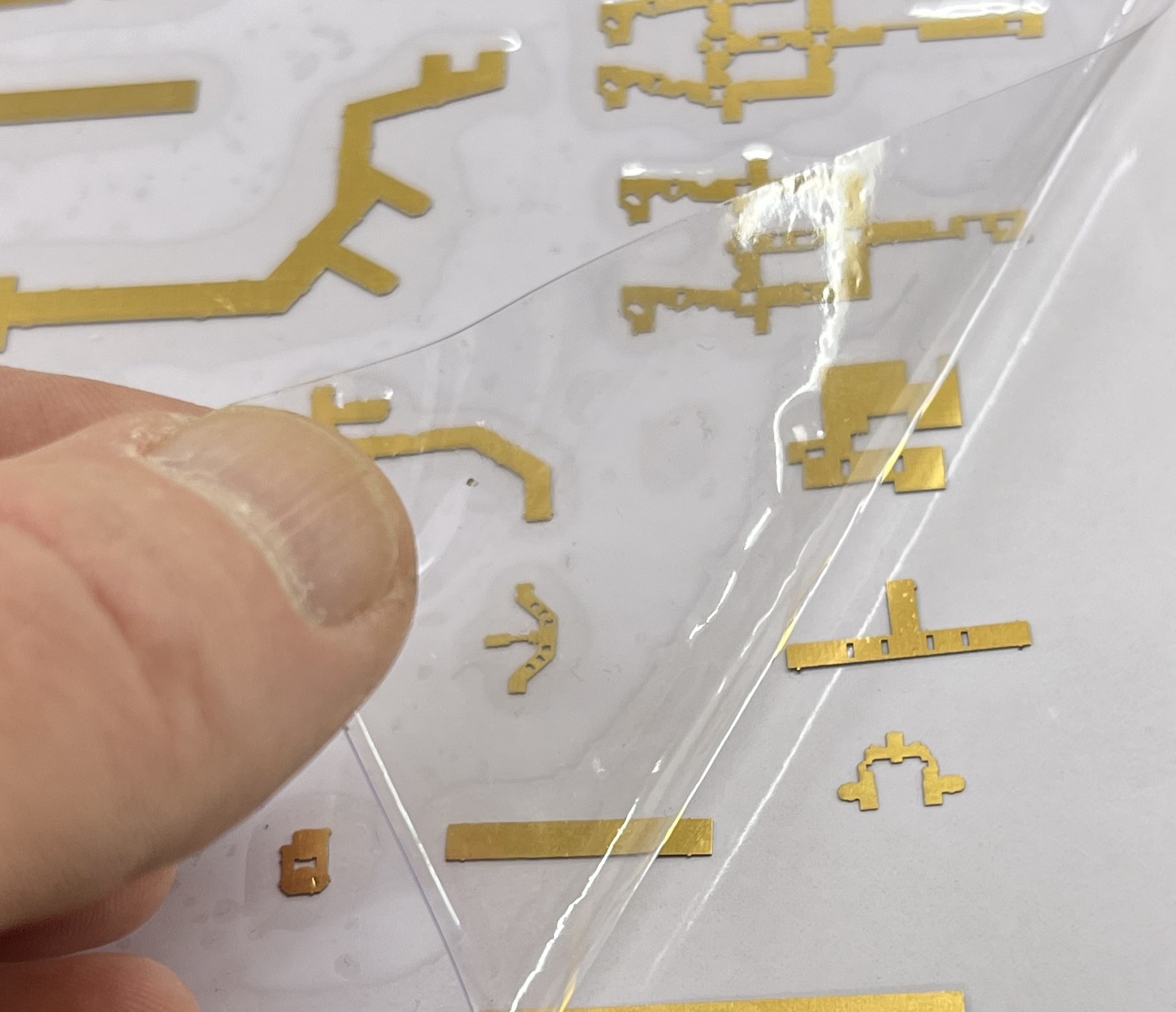 Soft circuit board packaging whitecard